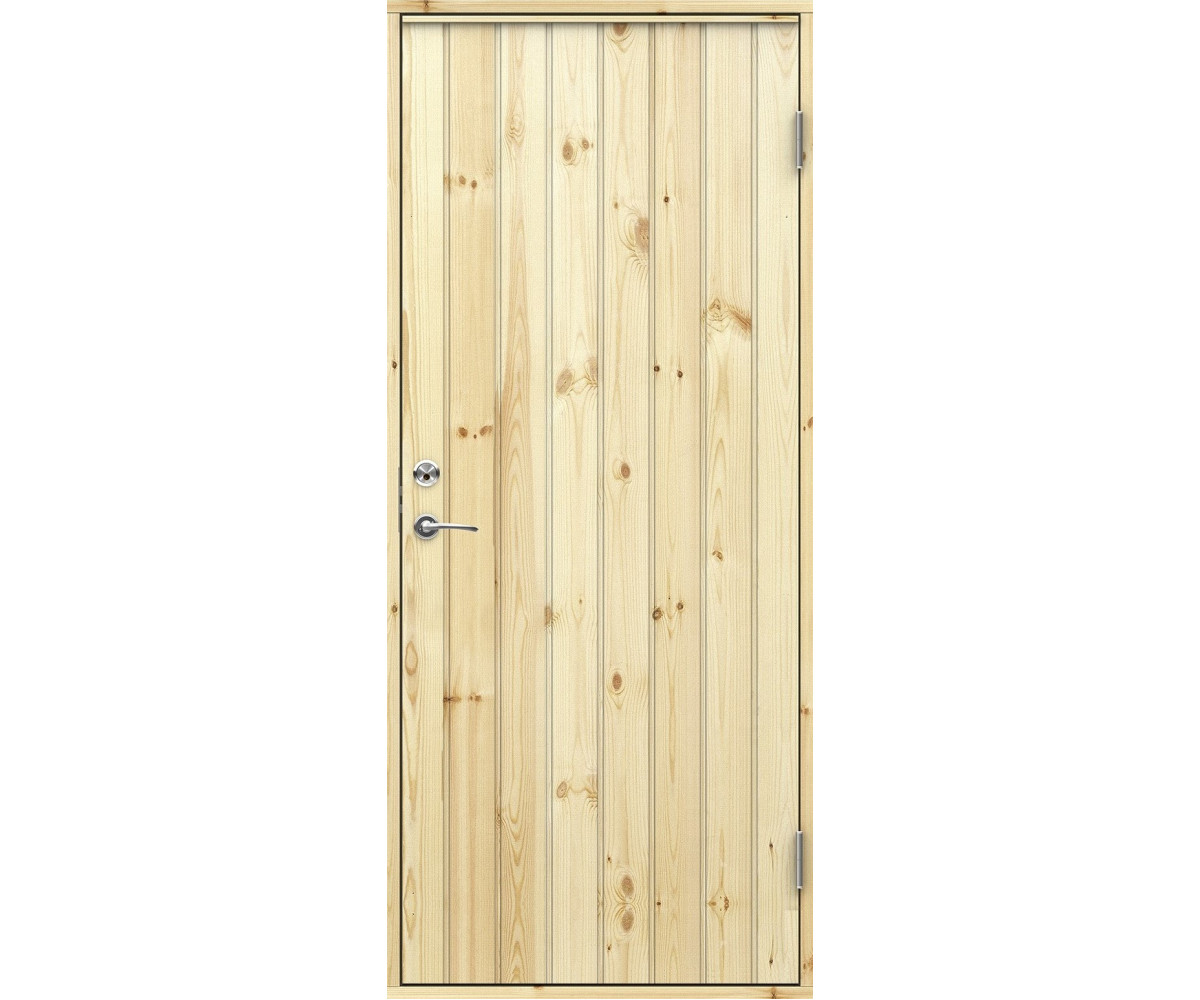 Дачная дверь 458, необработанная сосна